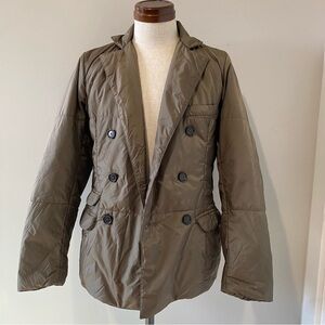 Eleventy men’s brown double breasted padded puffer blazer/jacket, XS